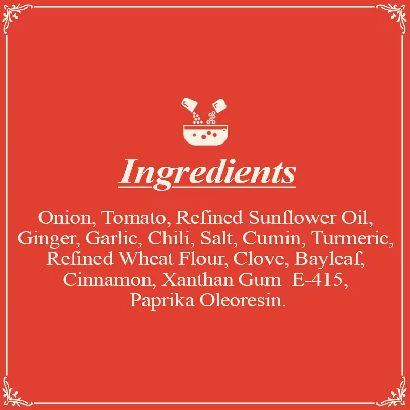 Bhuna Masala Gravy Ingredients SR