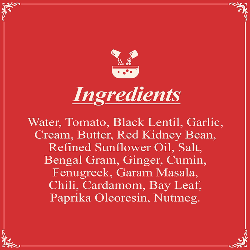 Dal Makhani Ingredients SR