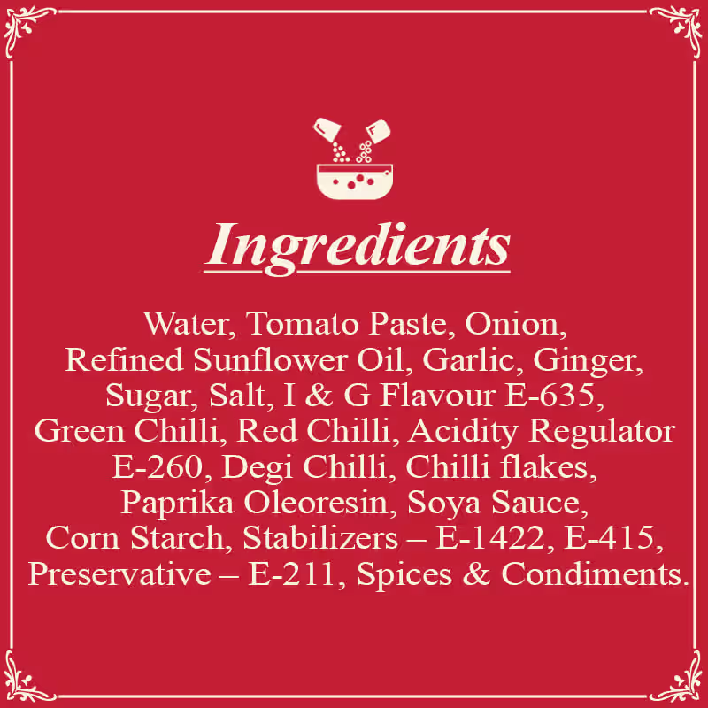 Schezwan Sauce SR Ingredient