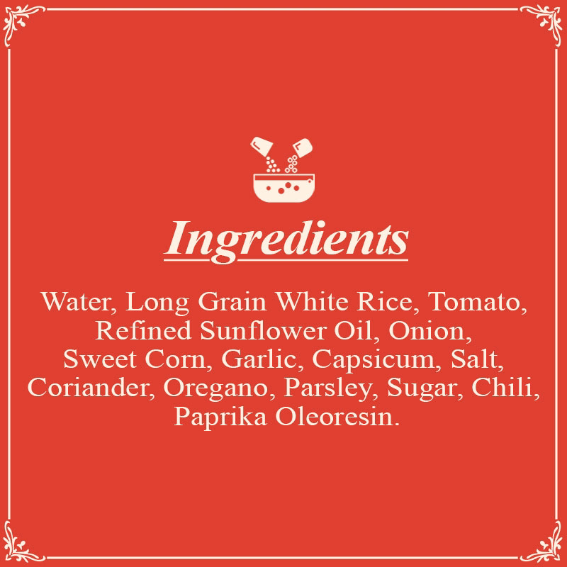 Spanish Rice Ingredients SR Spanish Rice Ingredients SR