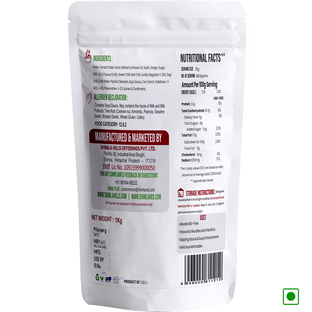 Schezwan Sauce ShimlaRed Back Pouch