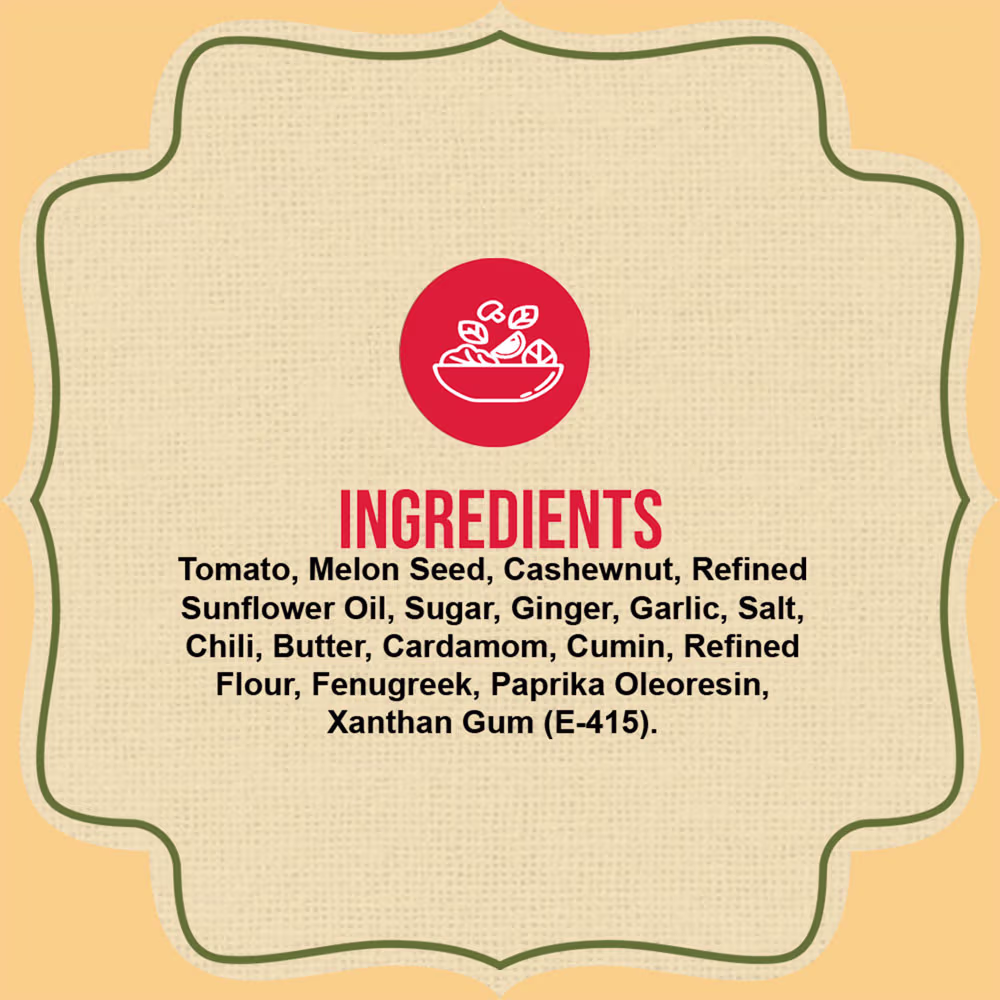 Tomato Makhani Base Gravy Ingredients