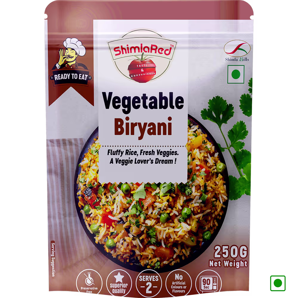 Front Pouch Vegetable Biryani